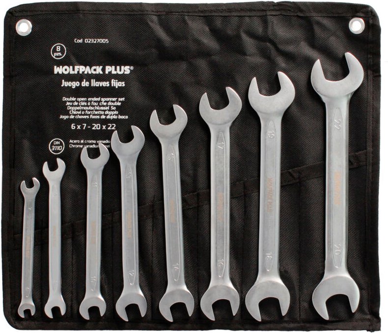 Juego Llaves Fijas Wolfpack Plus 8 Piezas