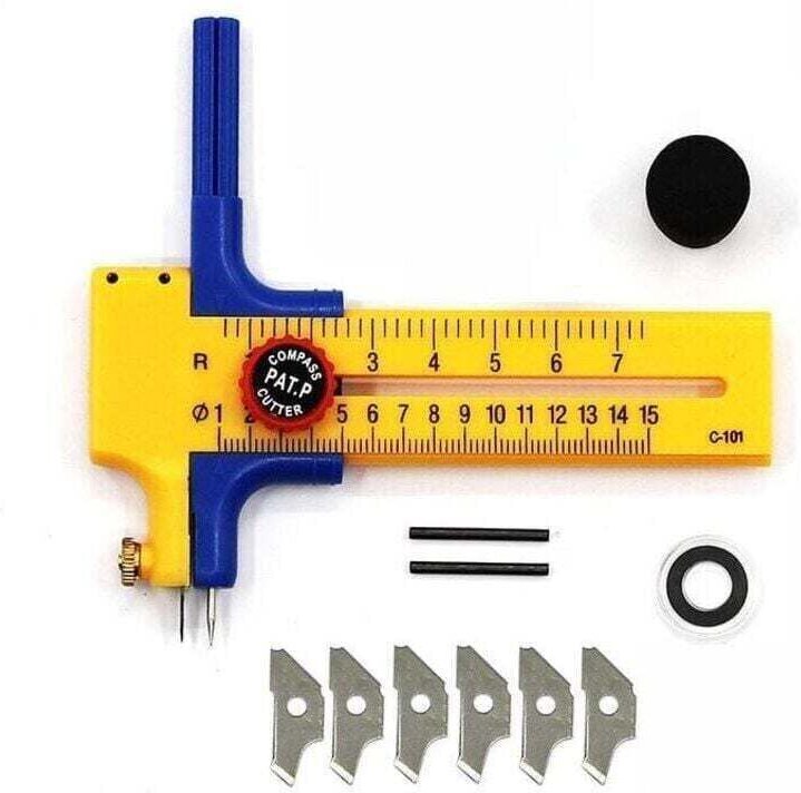 Compas Circle Cutter, Coupe Circulaire Papier, Compas-Cutter, Cutter Circulaire Outil de Dessin Circulaire de Haute Préc...