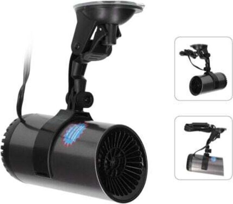 2-in-1-Autoheizung, 150-W-12-V-Gleichstrom-Lüfter, tragbarer Plug-and-Play-Entfeuchter mit 360°-Drehständer und Saugnapf