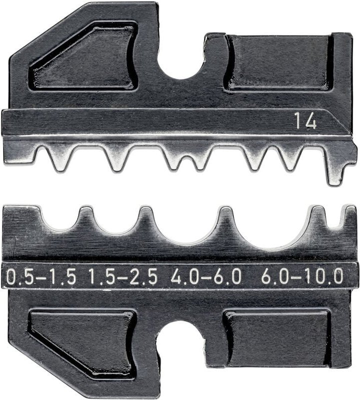 Knipex - 97 49 14 Crimpeinsatz Unisolierte Quetschverbinder, Unisolierte Stoßverbinder, Unisolierte p
