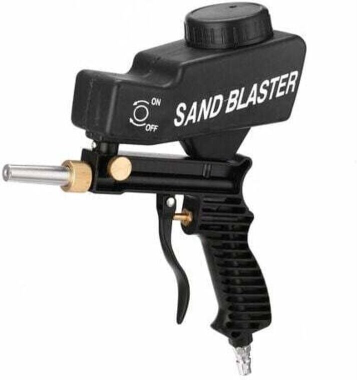 Pneumatische Airbrush Tragbare Schwerkraft-Sandstrahlpistole Pneumatisches Sandstrahlset Anti-Rost-Sandstrahler Kleine s...