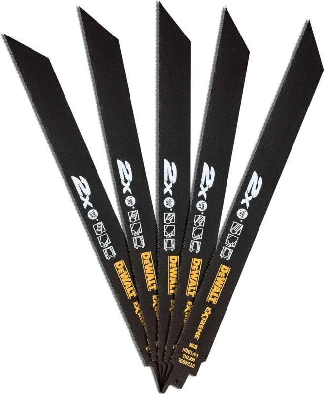 Zubehör - Sägeblatt-Set Metall 14-18 tpi, Länge 305 mm, 5-tlg. DT2409L - Dewalt