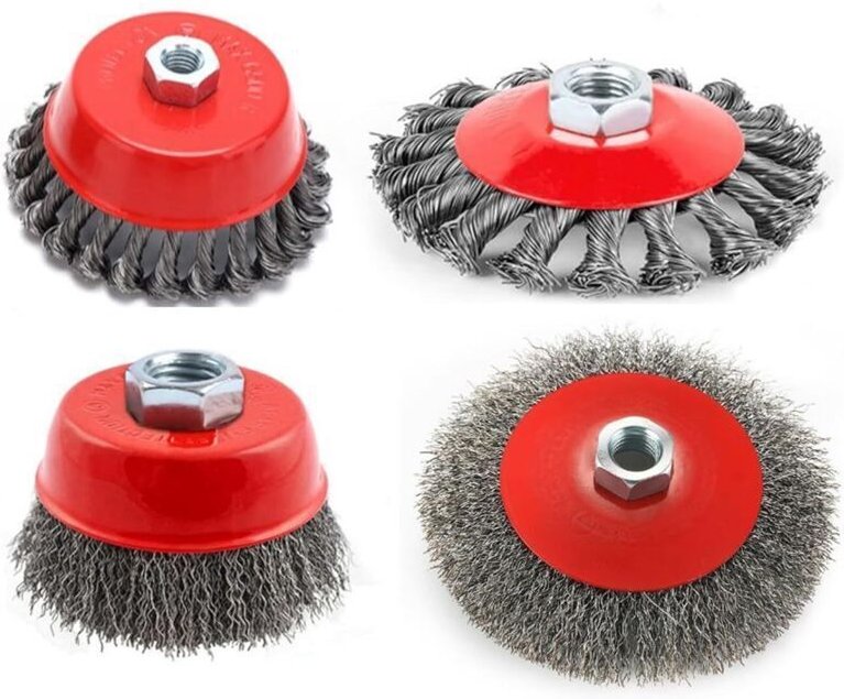 4-teiliges Metallbürsten-Set für Winkelschleifer, M14, 75 mm und 100 mm konische Bürsten, Metallschleifbürsten für Winke...