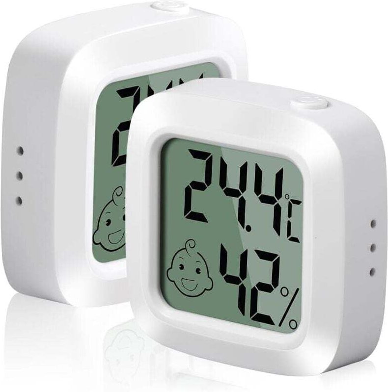 Ulisem2 Stück Digital Hygrometer, Digitales Thermometer und Hygrometer, Elektrisches Hygrometer mit Komfortanzeige und M...