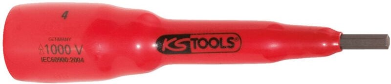 Ks Tools 3/8' Bit-Stecknuss mit Schutzisolierung für Innensechskant-Schrauben, 8mm,116mm lang - 117.3870