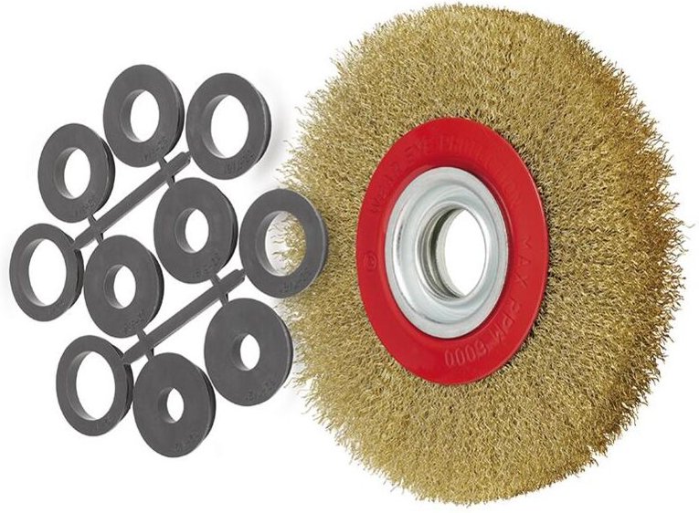 Rundburste 125 mm mit gewellten Stahlfasern fur Werkbank-Schleifmaschine