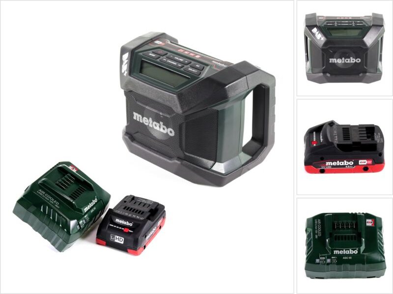 Metabo R 12-18 DAB+ BT Akku Baustellenradio 12-18 V DAB+ + 1x LiHD Akku 4,0 Ah + Ladegerät