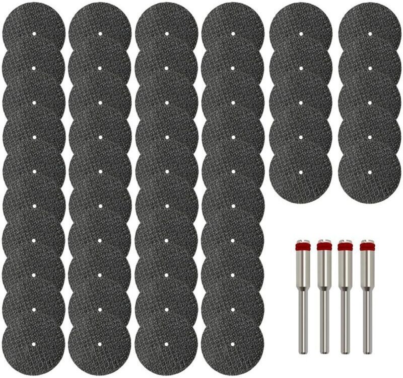 Packung mit 50 Trennscheiben für Rotationswerkzeuge, 1-1/4'', glasfaserverstärkt, mit 4 Dornen, Zubehör für Rotationswer...