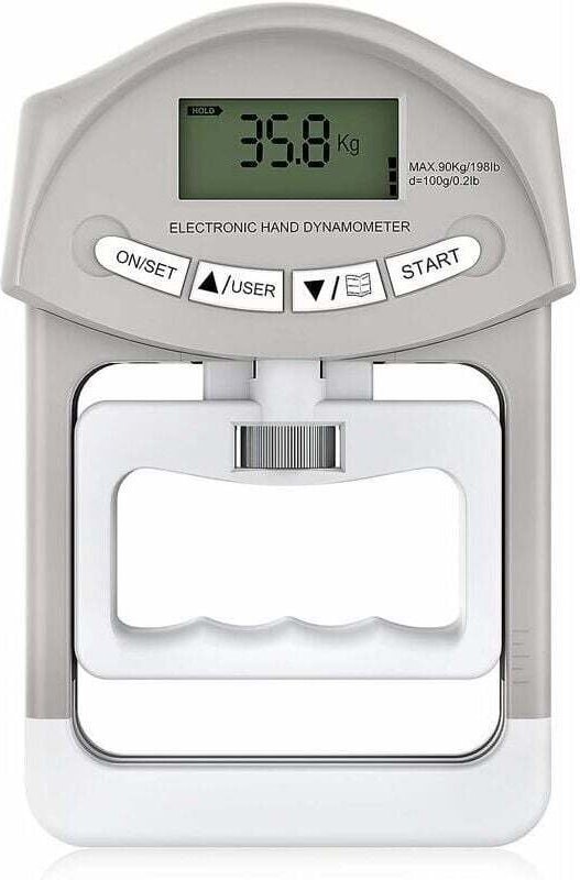 Dynamomètre Électronique à Main Capacité 90 kg 200 lbs avec 19 Jeux de Disques Individuels