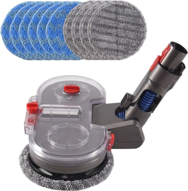 Wischmopp-Aufsatz für Staubsauger V15 V11 V10 V8 V7, elektrisch mit Wassertank und 12 waschbaren Wischmopps