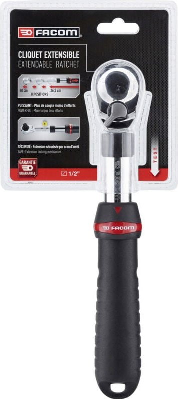 Facom - SXL.161PB Teleskop-Umschaltknarre 1/2' (12.5 mm) 264 mm