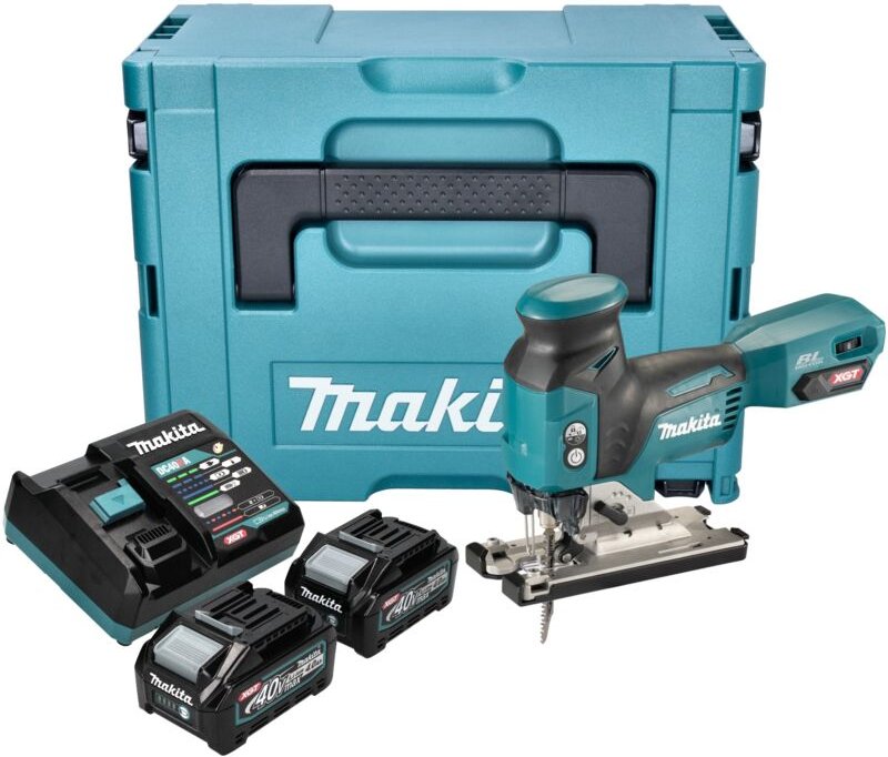 Makita JV 001 GM201 Akku Stichsäge 40 V max. 135 mm Brushless + 2x Akku 4,0 Ah + Ladegerät + Makpac