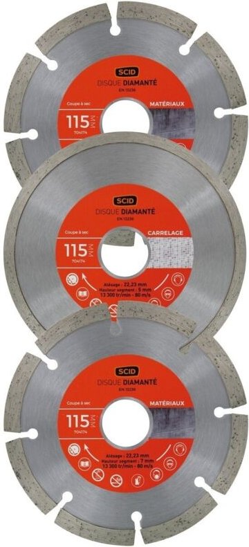 Los 3 Fliesenmaterialplatten 115 22,23