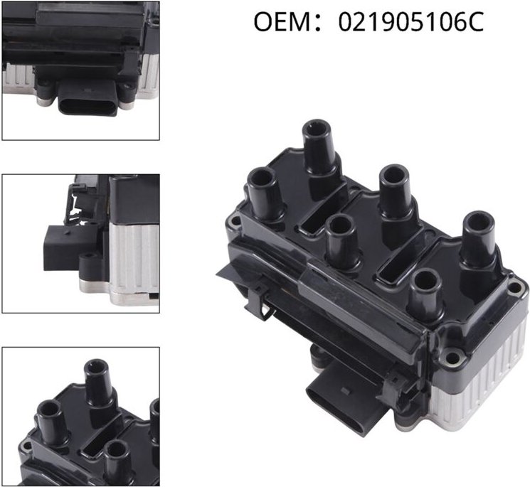 Tlily - Auto-Zündspule für UF338 2000-2001 V6 2.8L 021905106C