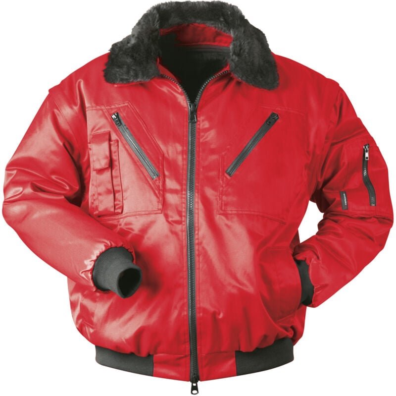 Arbeitsjacke / Pilotenjacke mit abnehmbaren Ärmel Gr. S-XXXL, S, rot