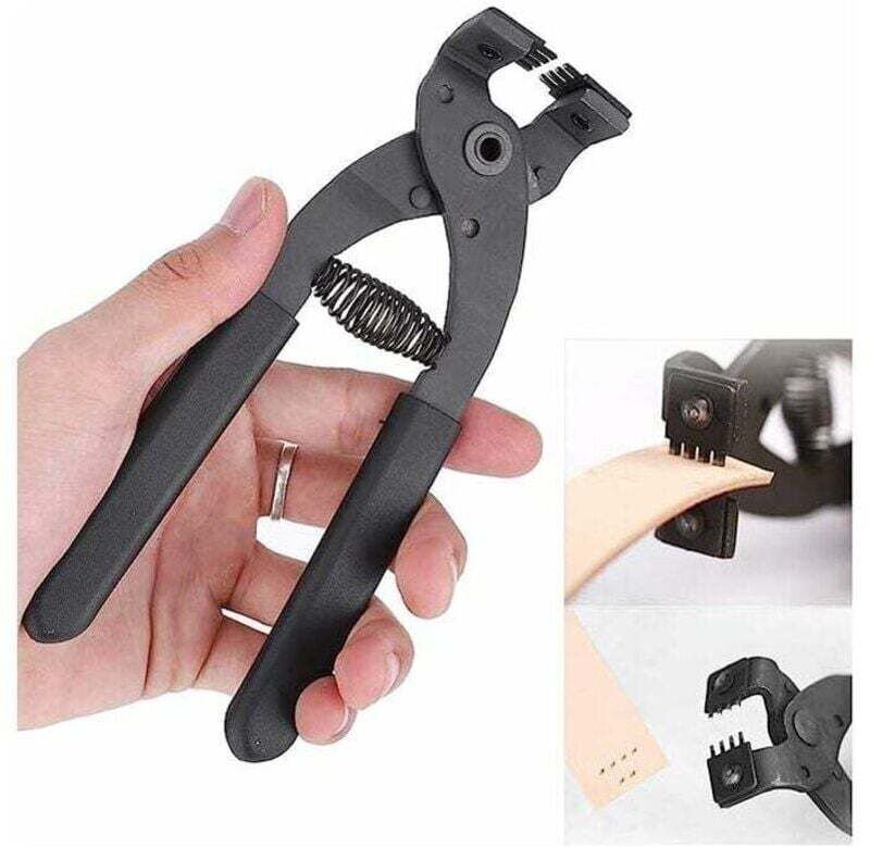 , potente strumento per cucire e perforare la pelle, pinza per cintura e sella in pelle (4 punte)