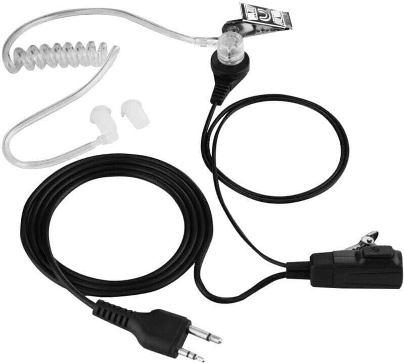 Transparente Schlauch-Ohrhörer, Ohrstücke, wärmeisoliertes Mikrofon, für Midland Walkie-Talkies, Funk-Headset