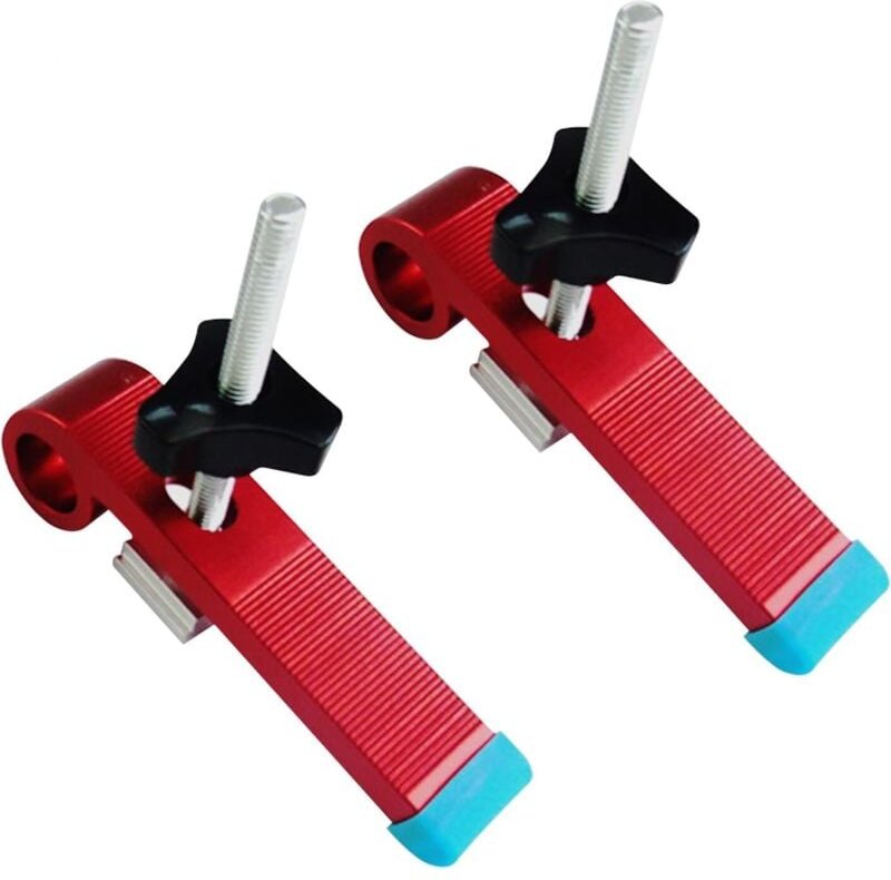 2-teiliges T-Schienen-Klemmen-Set, T-Schienen-Klemmen-Metall-Schnellbefestigungskragen-Set für T-Schienen-Holzbearbeitun...