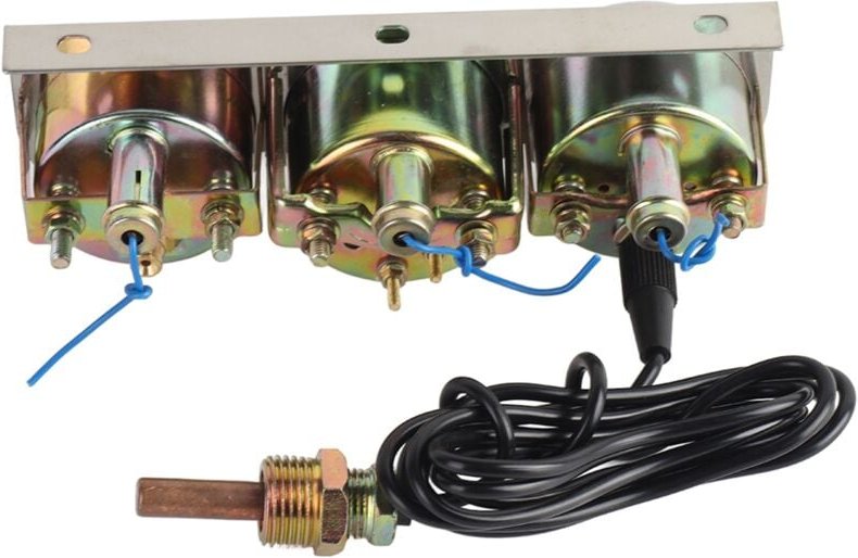 Zoternen 3-in-1-Auto-Messgerät-Set, 52 mm/2 Zoll, Wassertemperatur, Öldruck, Voltmeter, universell für 12 V