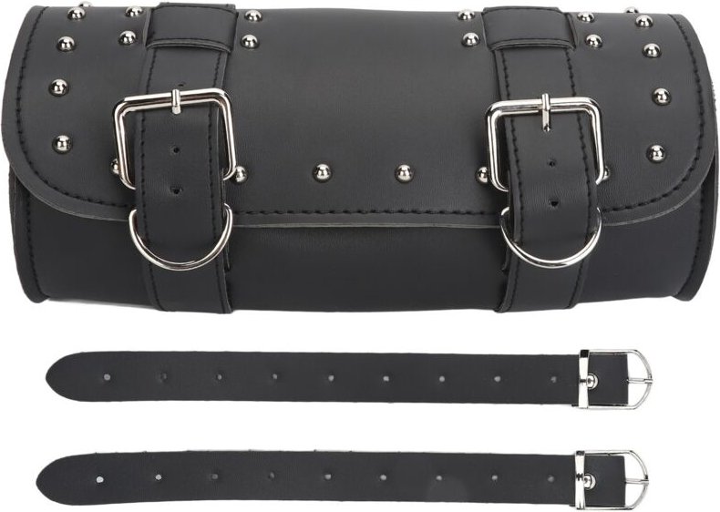 Decdeal Motorrad -Werkzeugbeutel wasserdichte universelle Retro -synthetische Leder vorne hinten