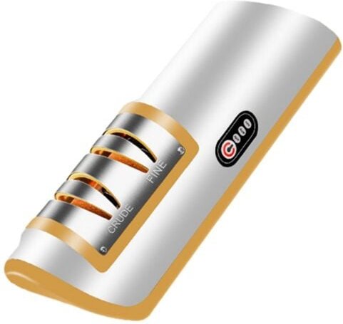 Elektrischer Messerschärfer, automatisch, verstellbar, Küchenwerkzeug zum schnellen Schärfen von Messern, Scheren, Gelb