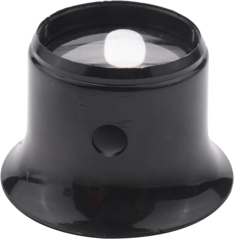 Uhrmacherlupe 10-fach Vergrößerungsglas Juwelier-Okularlinse Schwarz