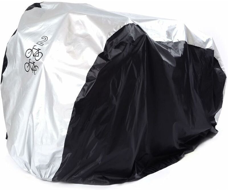 Outdoor-Fahrradabdeckung für 2 Fahrräder, wasserdichte Fahrradabdeckung aus Polyestergewebe, staubdicht, regendicht, son...