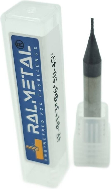 Vollhartmetall-Fräser 1 x 6D x 50 mm, 4 Schneiden, 45 HRC