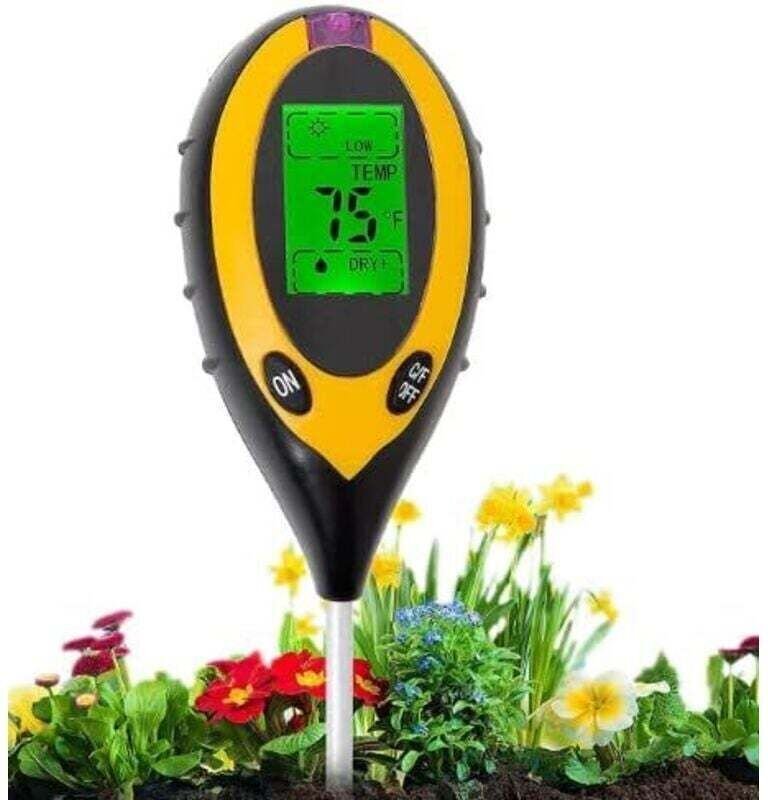 4-in-1 Bodentester für pH-Wert, Licht, Feuchtigkeit und Temperatur, Bodentester für Pflanzen, Garten, Landwirtschaft, In...