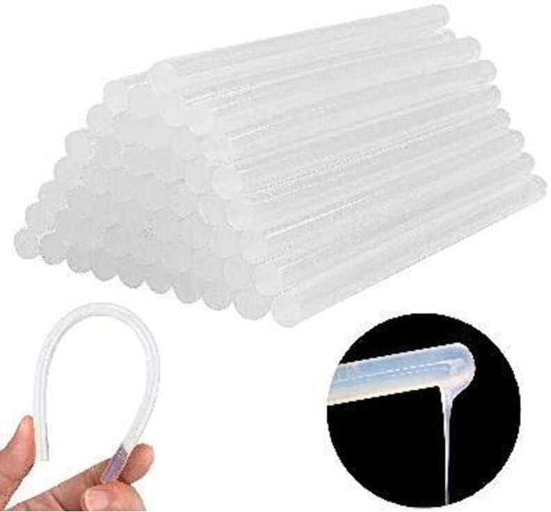12 transparente Heißklebestifte 100 x 7 mm, universelle transparente Klebestifte für Heißklebepistole