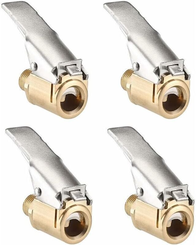 4-teiliges 8-mm-Düsen-Autoreifenventil-Adapter-Ventilanschluss-Luftventil-Spannfutter-Aufblaspumpe für Auto- oder LKW-Re...