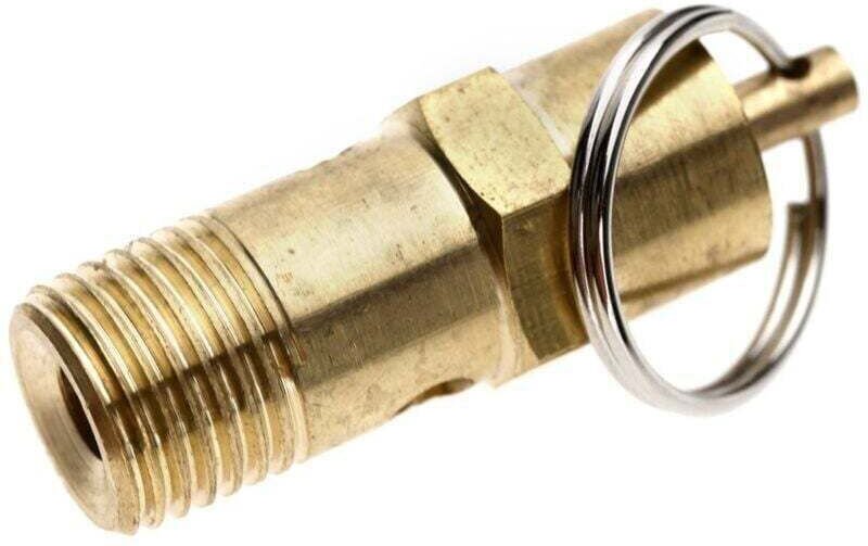 Sicherheitsventil 1/4" BSP für Luftkompressor, Drucksensor 145 PSI 10 BAR, Messing