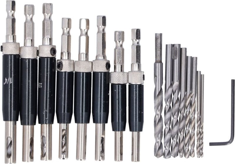 Scharnierbohrer-Set, selbstpositionierende Doppelloch-Fensterbohrer für die Holzbearbeitung