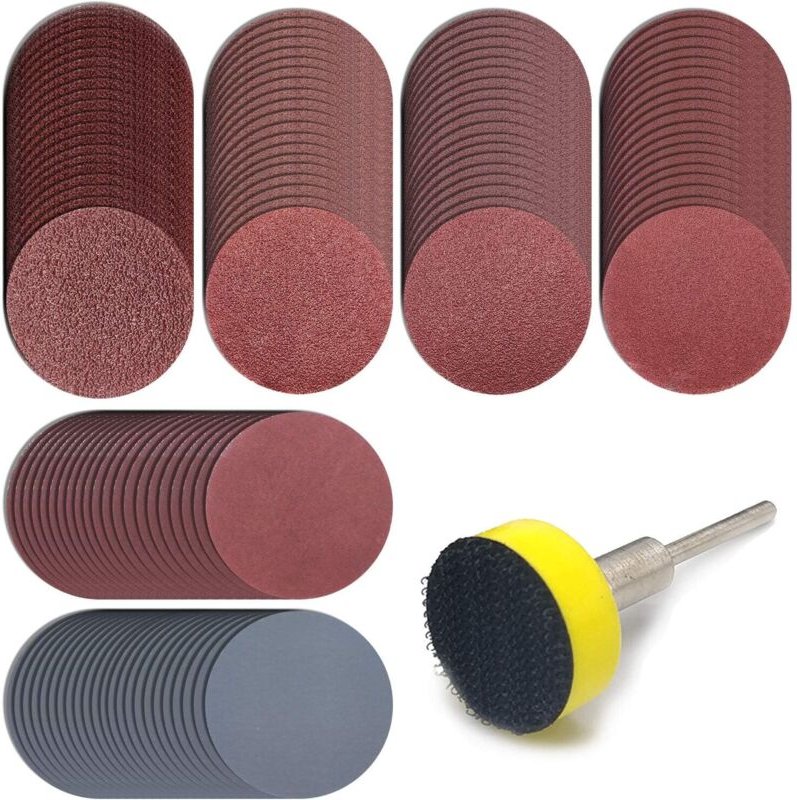 Schleifscheiben, 25 mm, mit 3,2 mm Schaft, für Dremel und die meisten Rotationswerkzeuge, 100 Stück