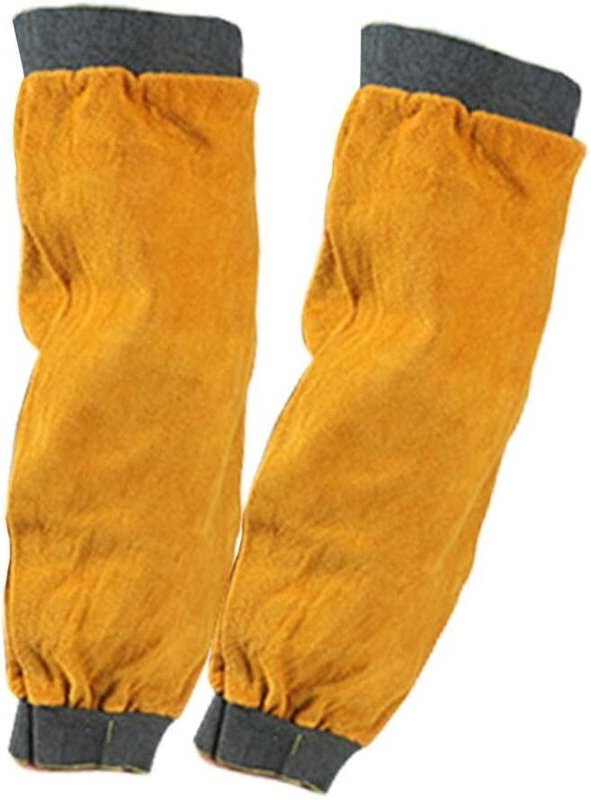 Manchons en cuir de vachette résistant à l'usure, manchons anti-étincelles et isolants thermiques pour le soudage, manch...