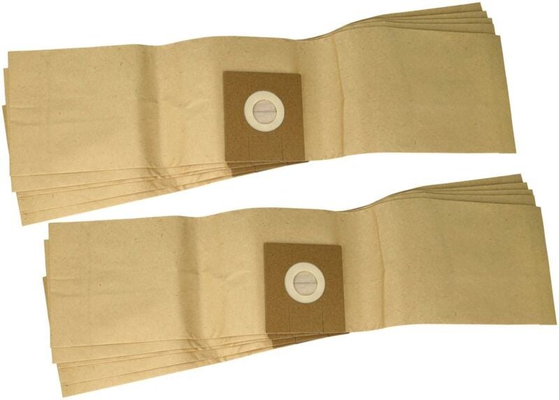 10x Staubbeutel kompatibel mit Comac ca 15, Eco plus 15 Staubsauger - Filterpapier, 63cm x 15cm braun - Vhbw