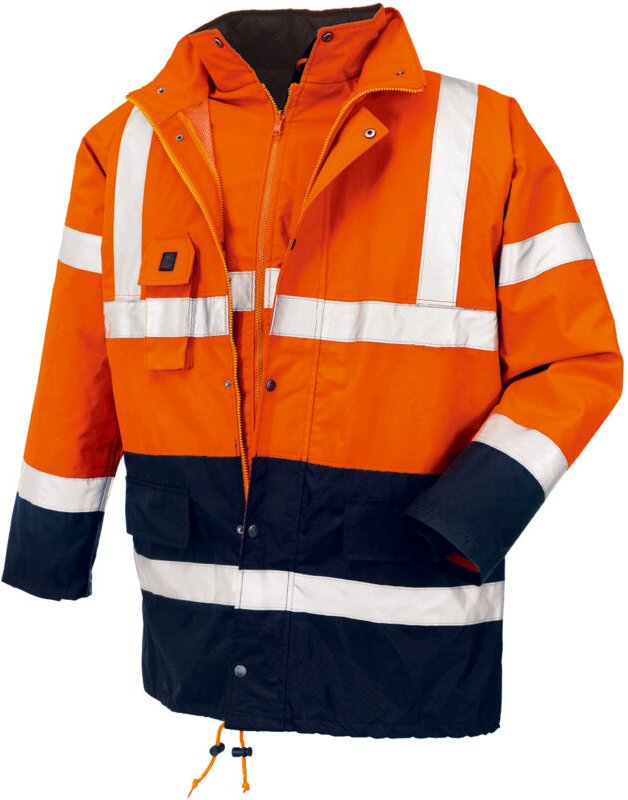 teXXor® Warnschutz-Parka CALGARY leuchtorange/navy 4108XL Gr.XL 100% Polyester