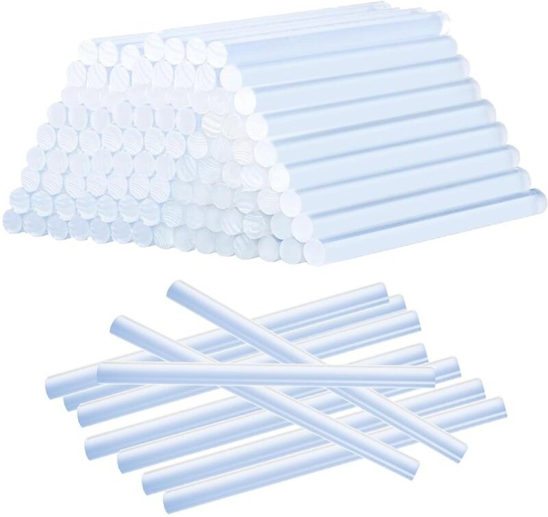 50 Stück Heißklebesticks Ø7 mm, 7x 190 mm Transparente Heißklebesticks für kleine Heißklebepistolen, Heimwerken, Basteln...