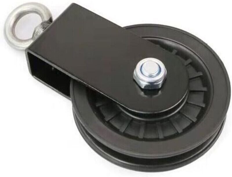 Geräuscharme 90-mm-Nylon-Seilrollen, 360-Grad-Seilrolle, Latzugsystem-Aufsatz, Hebeblöcke, Heimfitnessgeräte