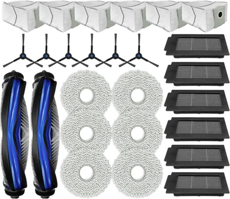 Hauptwalze Seitenbürste Hepa-Filter Mopptuch Staubbeutel Zubehör