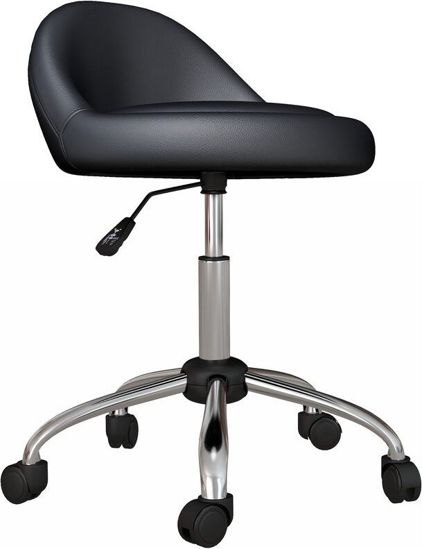 Rollhocker Höhenverstellbarer Arbeitshocker 63-83 cm Drehhocker mit Rädern Drehbarer Salonstuhl Salonhocker Kunstleder S...