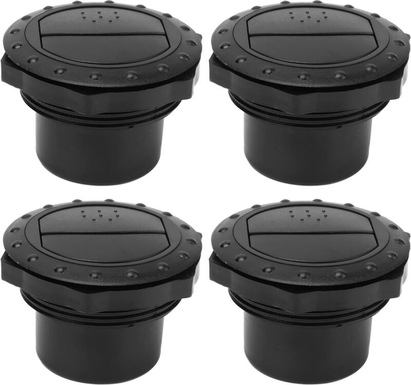 Universelles Lüftungsgitter-Set im Knopf-Design für das Armaturenbrett – Schwarze Lüftungsauslassblende für Klimaanlagen...