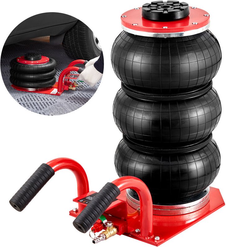 Pneumatischer Wagenheber Triple Bag Air Jack 3 t, Dreifachbeutel-Luftheber 140-450 mm Hubhöhe Airbag-Luftwagenheber, 5 M...