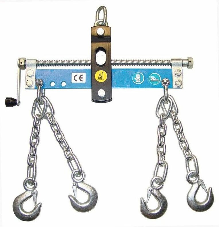 Güde - Balancierer 400 kg für Werkstattkran – 340 mm verstellbar, 4 Ketten