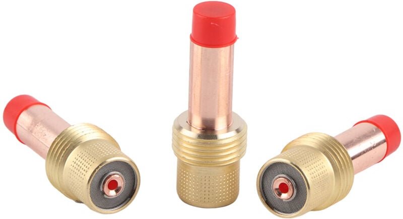 ViaGasaFamido 3PCS 45V26 COLLET CORTODY GAS LENS FOR TIG Welding Burner WP-17 WP-18 WP-26 2.4 mm, with Long Life, Copper...
