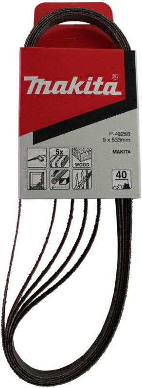 Schleifband 9 mm K40 5 Stück - P-43256 - Makita