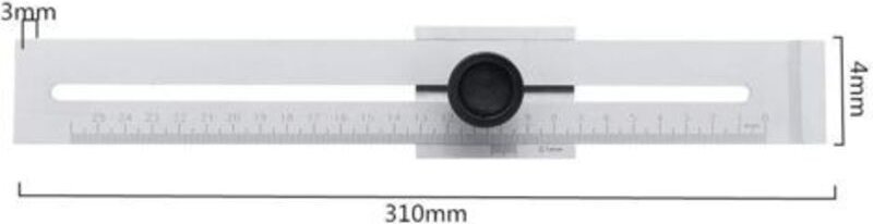 Schrauben-Schneidmarkierungslehre von 0 bis 200 mm/0 bis 250 mm für die Holzbearbeitung, Kohlenstoffstahlmessung, Kalibr...