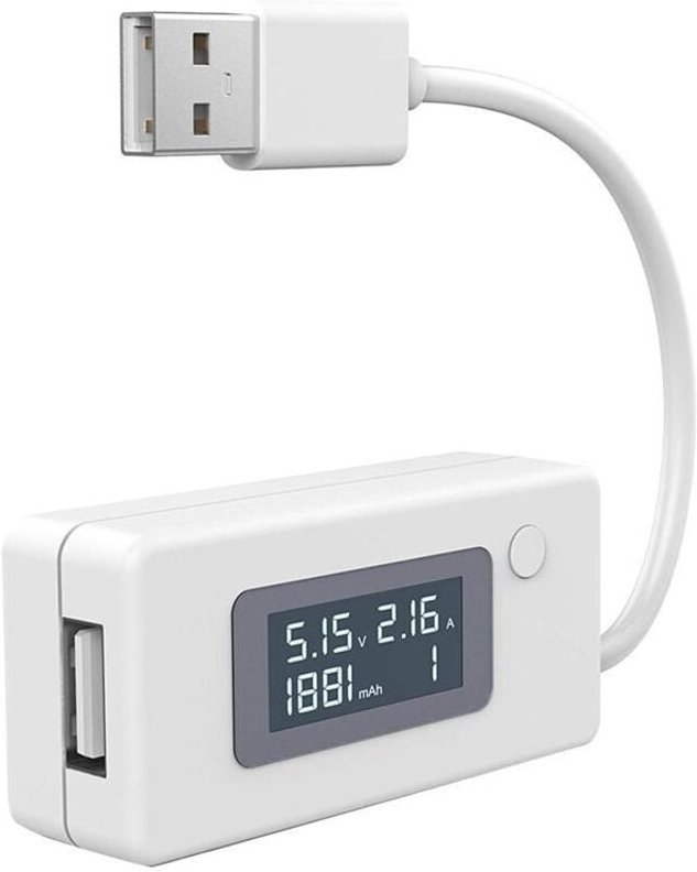 Spannungs-/Ampere-Tester, USB-LCD-Display, Multimeter, Testgeschwindigkeit für Kabel, Ladegeräte, Powerbanks Kapazität