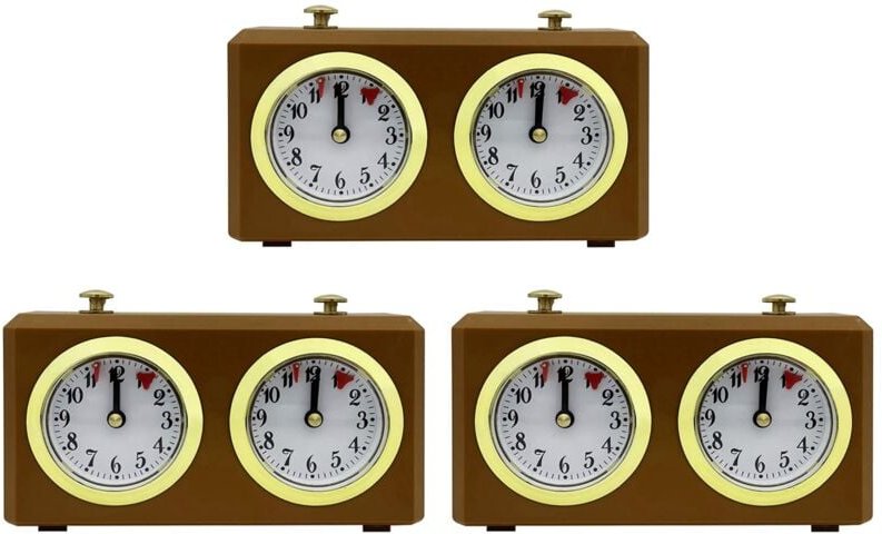 3X Mechanische Schach Uhr Analog für Schach Spiel Timer Uhr Offizielle Uhren Timer Keine Batterie Erforderlich