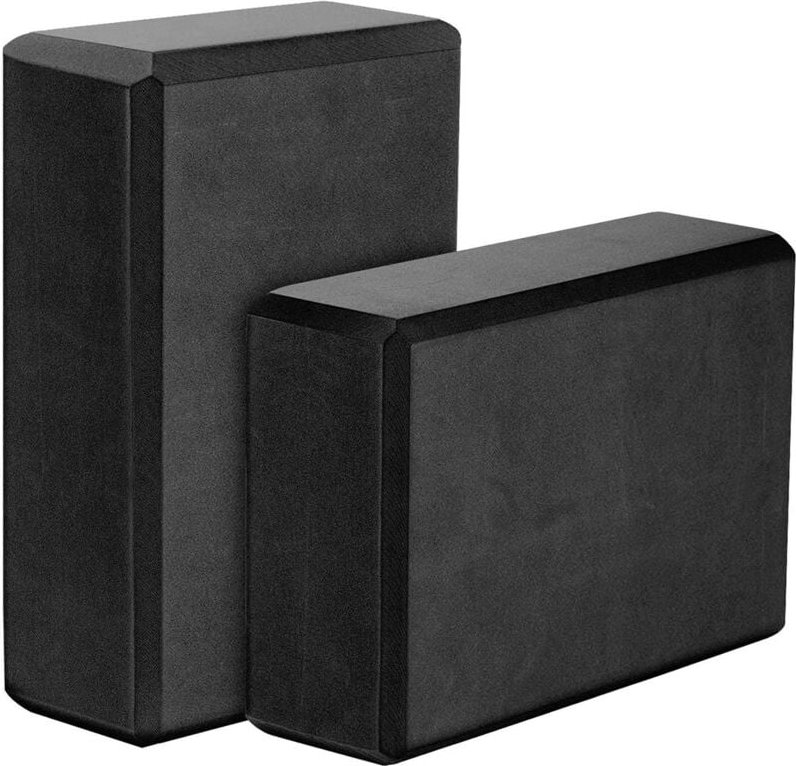 Yoga BlöCke 2 Pack,23X15X7,6Cm Block ÜBung Steine Mit Hoher Dichte Aus EVA Schaum,Umwelt Freundlich und Leicht,Schwarz